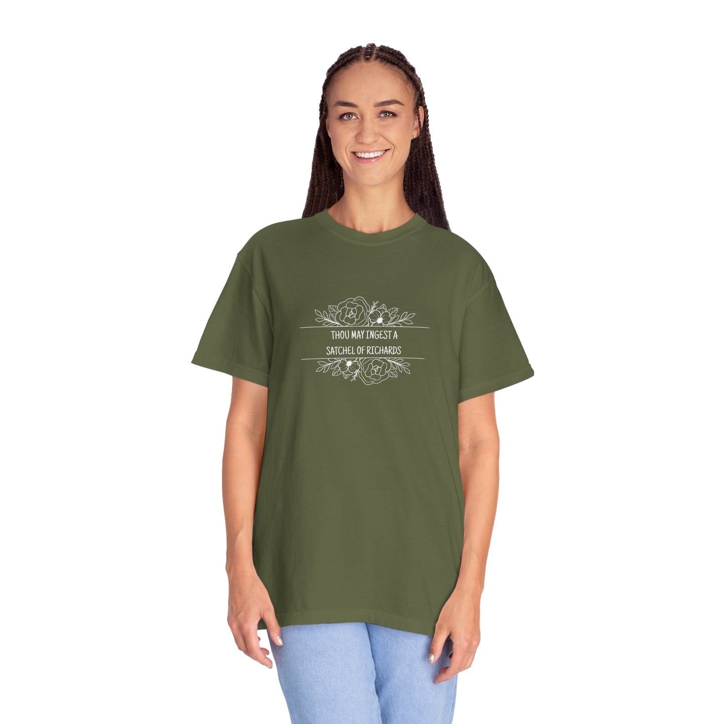 Thou May Ingest A Satchel of Richards Unisex Garment-Dyed T-shirt
