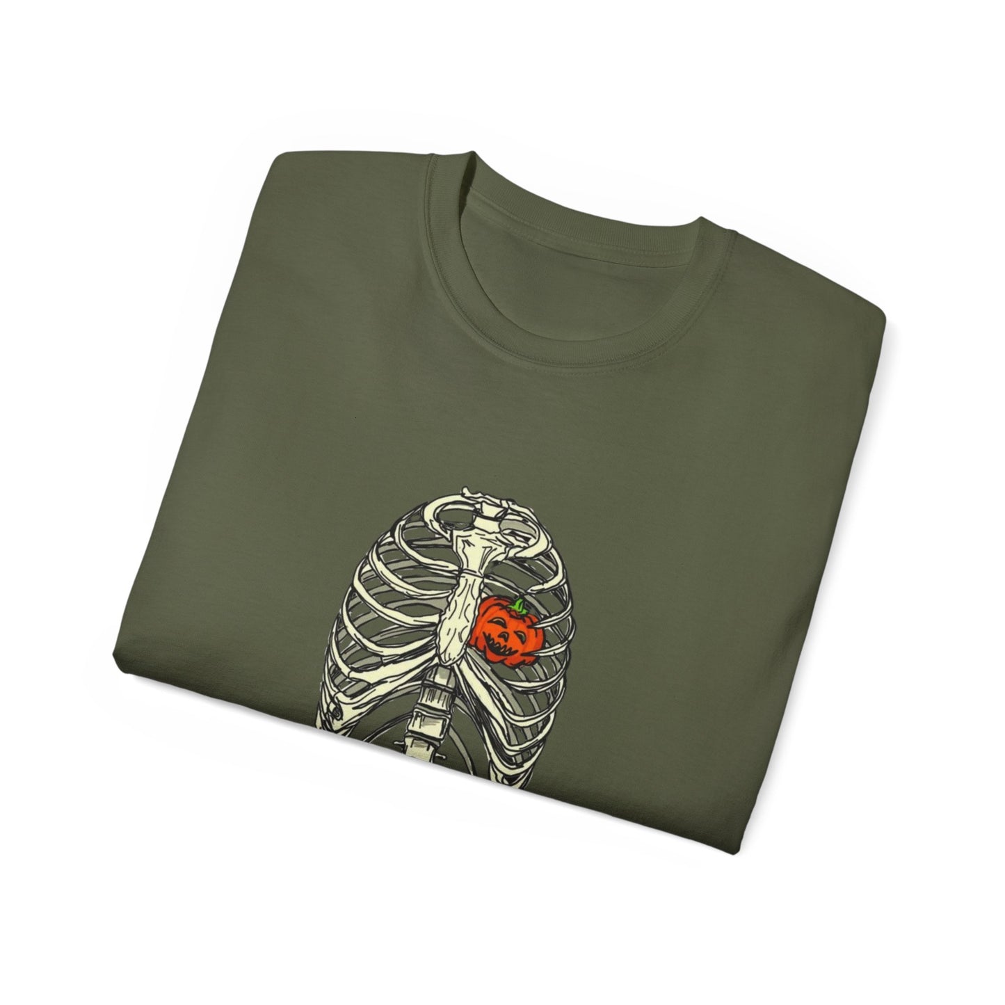Pumpkin Rib Cage Unisex Ultra Cotton Tee