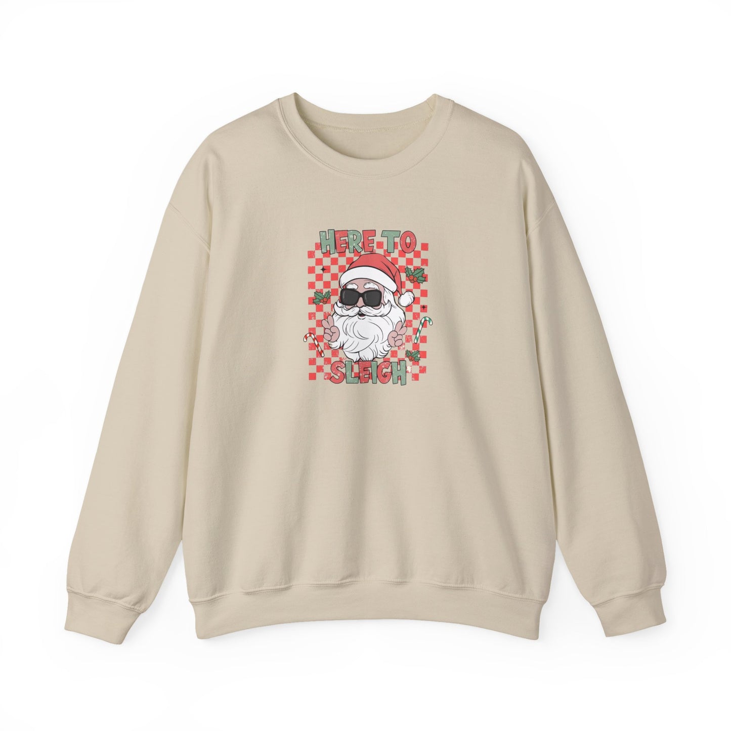 Here To Sleigh Heavy Blend™ Crewneck Sweatshirt