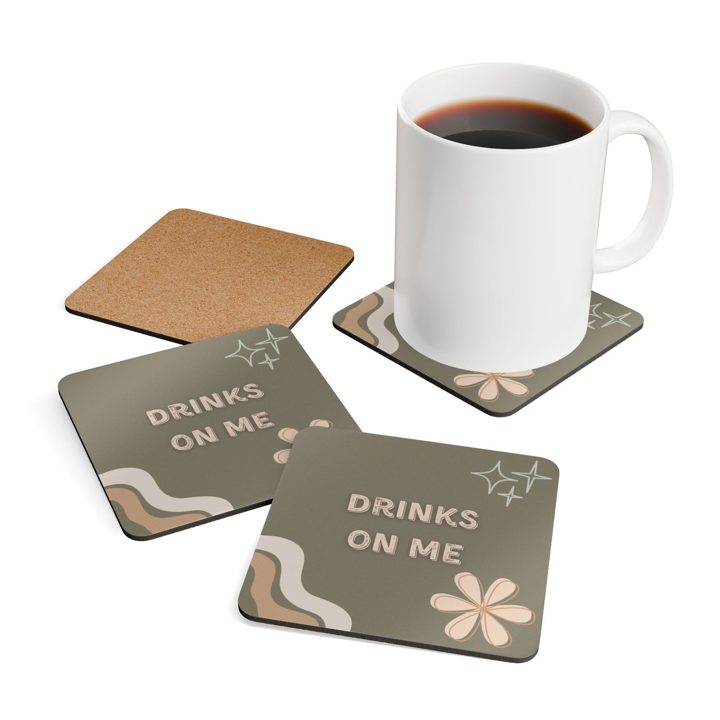 Corkwood Coaster Set