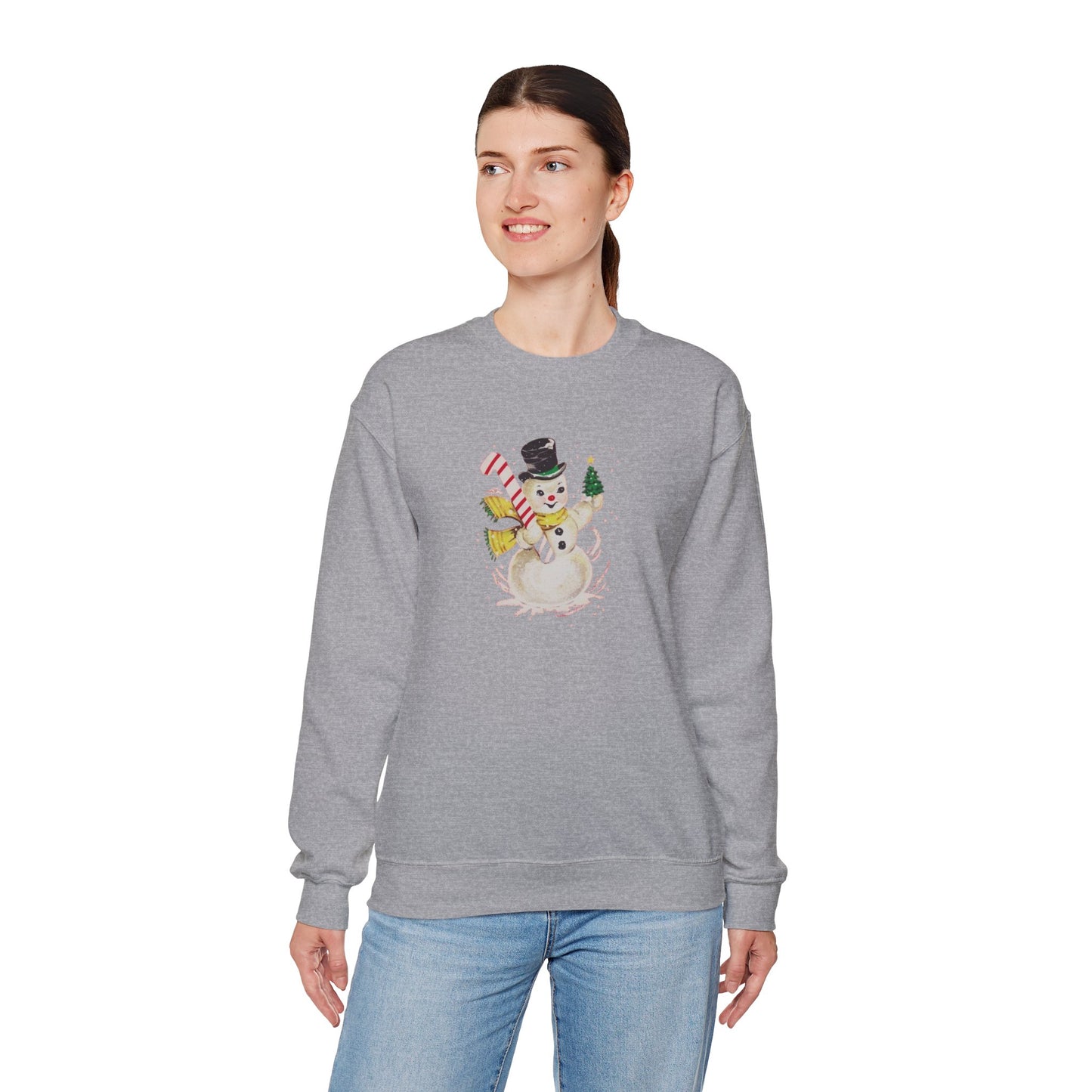 Vintage Snowman Unisex Heavy Blend™ Crewneck Sweatshirt