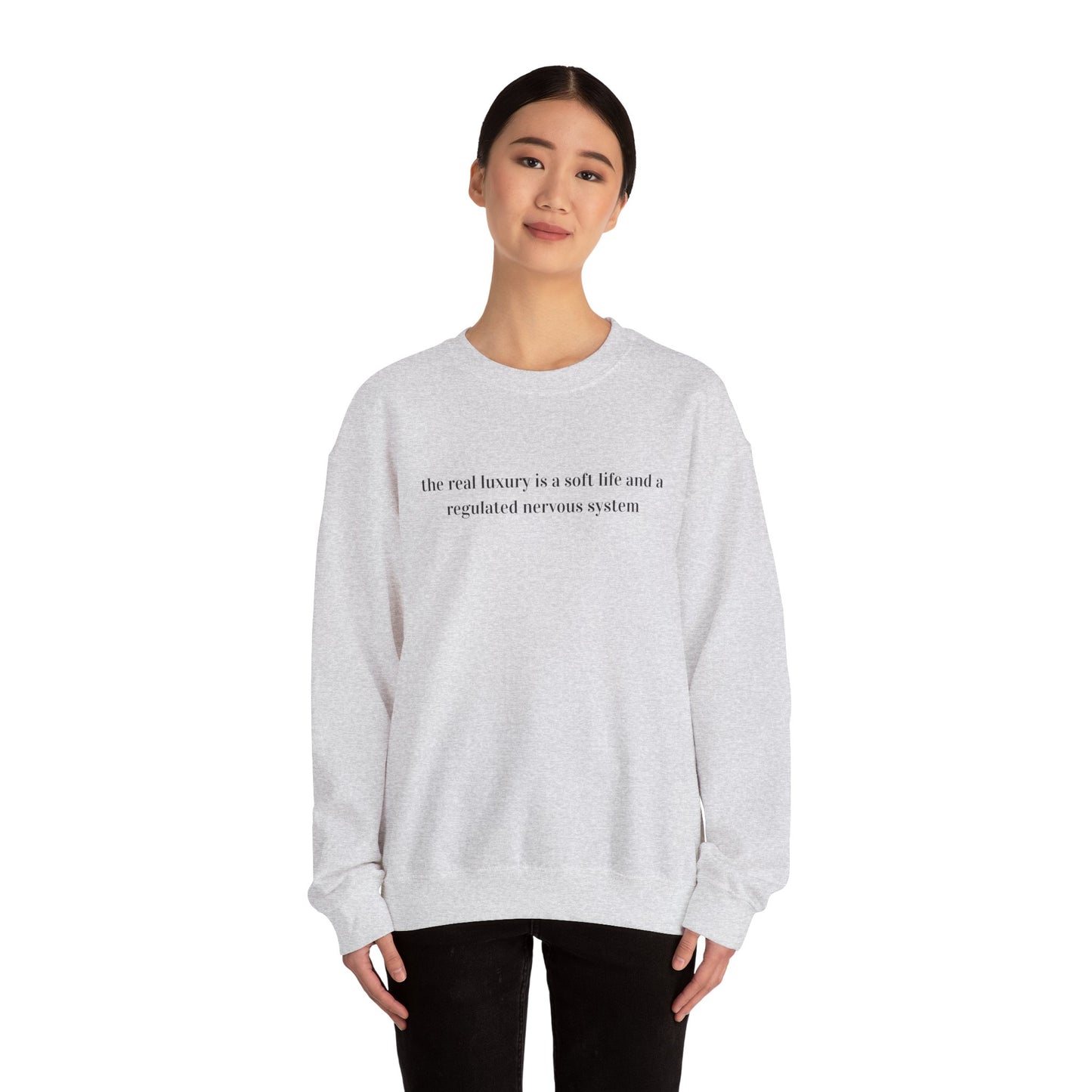 The real luxury in life Unisex Heavy Blend™ Crewneck Sweatshirt