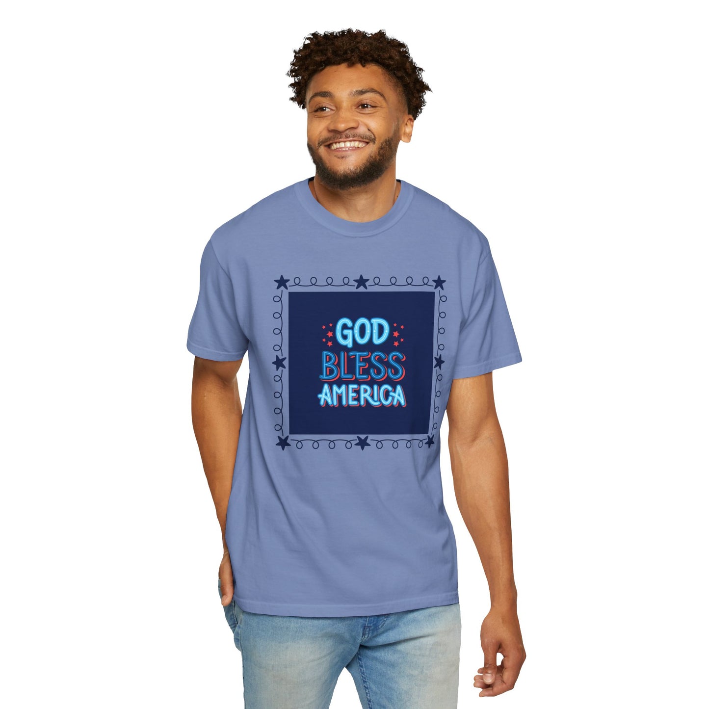 4th of July Unisex Garment-Dyed T-shirt