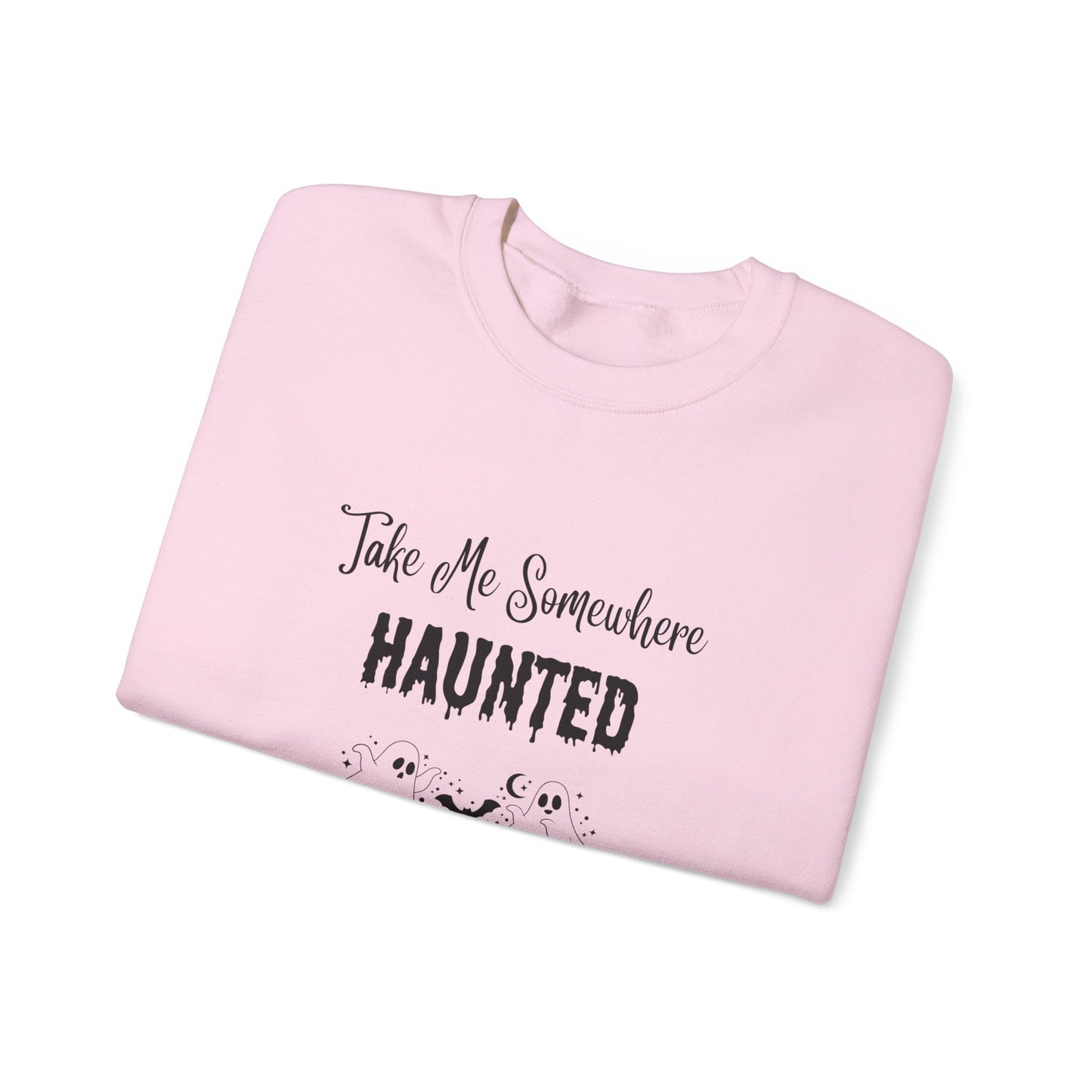 Take Me Somewhere Haunted Unisex Heavy Blend™ Crewneck Sweatshirt