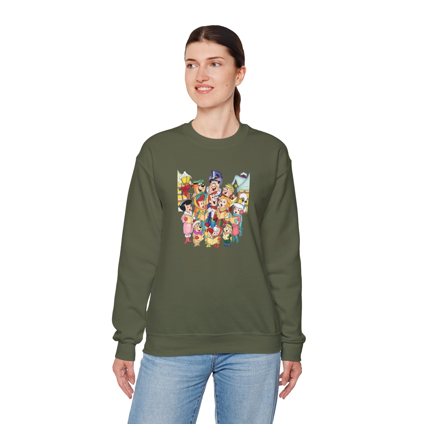 Vintage Cartoon Christmas Unisex Heavy Blend™ Crewneck Sweatshirt