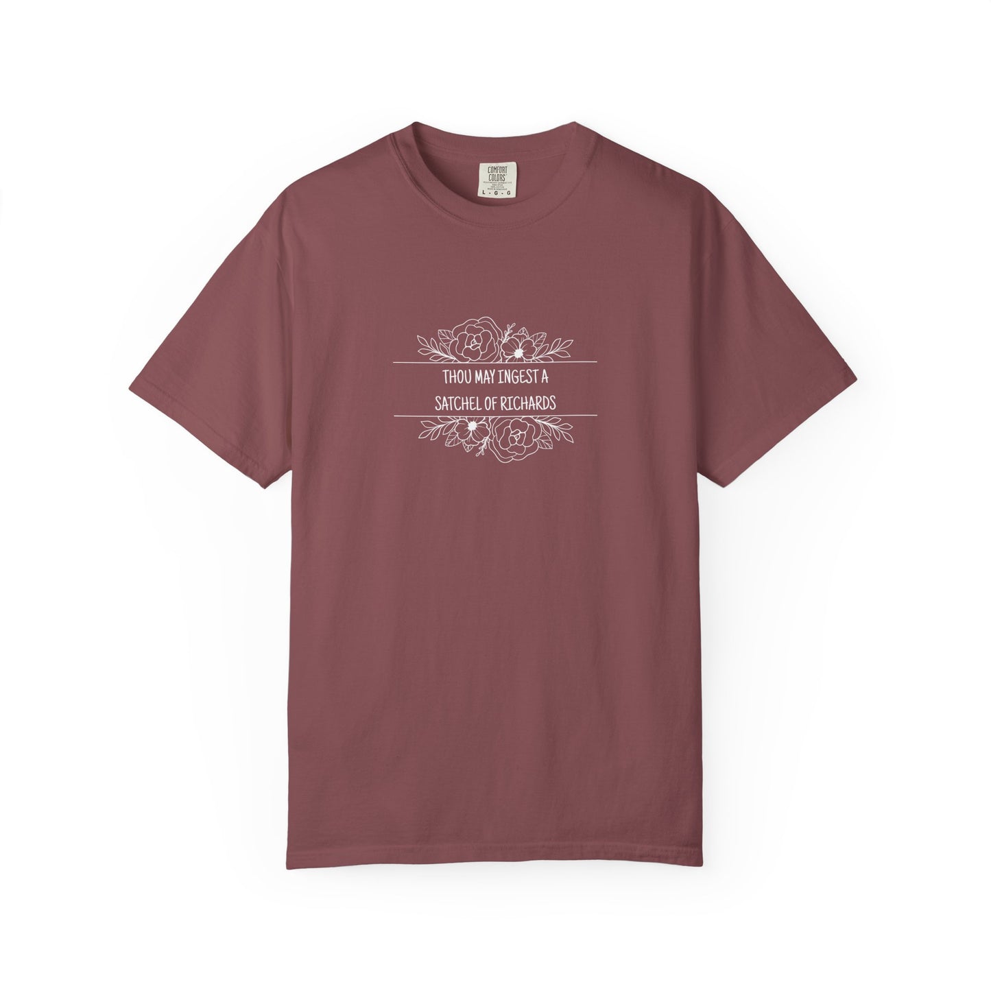 Thou May Ingest A Satchel of Richards Unisex Garment-Dyed T-shirt