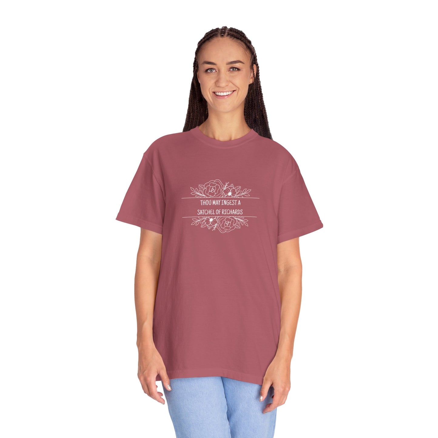 Thou May Ingest A Satchel of Richards Unisex Garment-Dyed T-shirt
