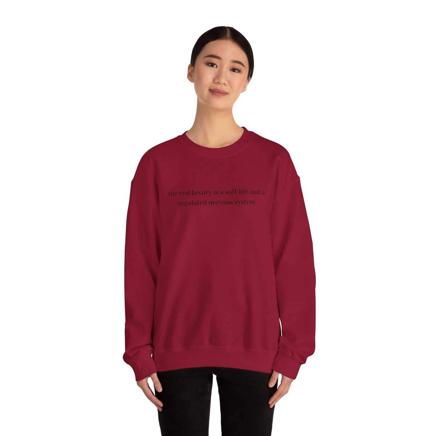 The real luxury in life Unisex Heavy Blend™ Crewneck Sweatshirt